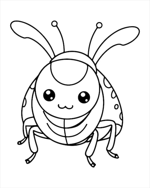 insect and bug coloring page for kids insect and bug illustration