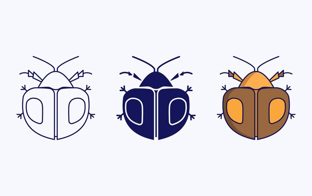 Vector insect bug vector illustration icon