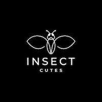 Insect butterfly line minimalist clean logo design vector