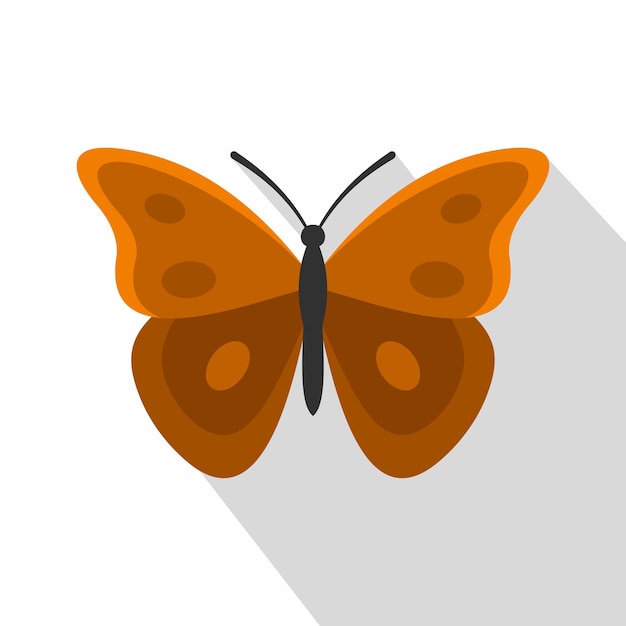 大きな翼を持つ昆虫蝶のアイコン ウェブ用のベクトルアイコンで大きな翼を持つ昆蟲蝶の平らなイラスト