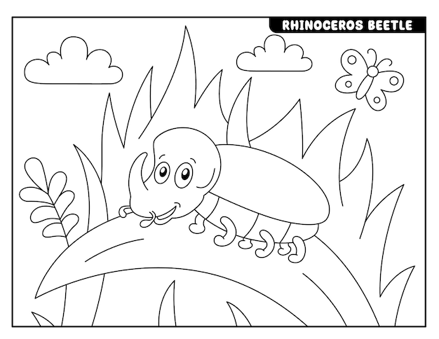 Insect coloring pages for kids