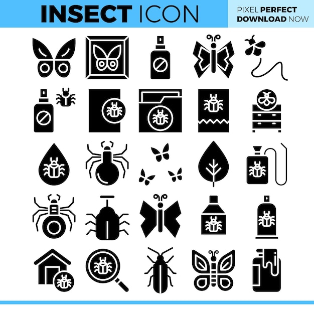 Insect icon set