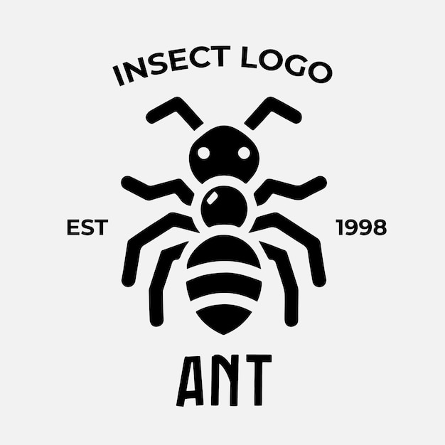 ベクトル intec logo ant ブラックアンドホワイト コンバーテッド