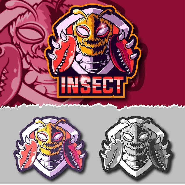 Insect mascot logo