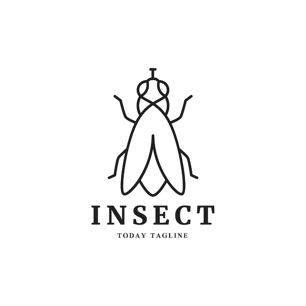 Insect minimal logo design vector graphic illustration