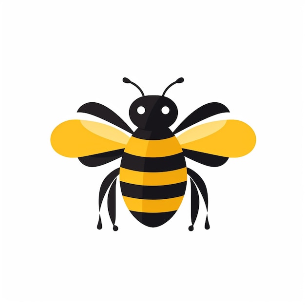 насекомое вектор природа пчела иллюстрация мед изолированный дизайн фон белое животное желтое
