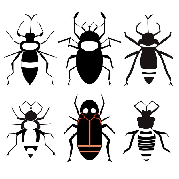 Vector insecteniconografie in de natuur geïnspireerde vectorillustraties