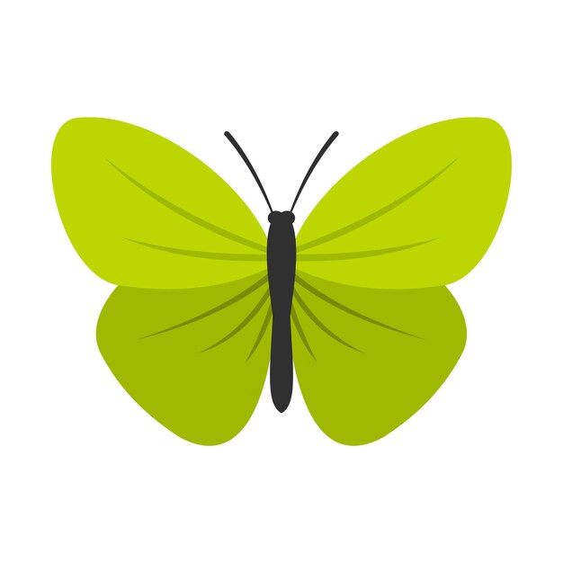 Vector insectenvlinder met kleine vleugels icoon geïsoleerd op witte achtergrond vector illustratie
