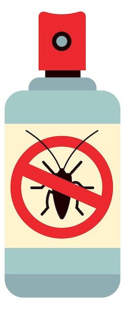 Insectenwerende spray Aerosol fles kleur pictogram geïsoleerd op witte achtergrond