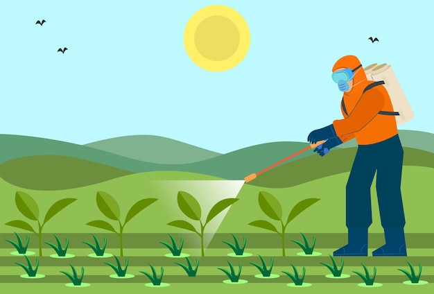 Insecticide Sprayer Concept Illustration Stylish and Beautiful