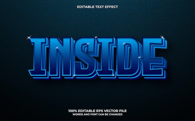 Inside 3d editable text effect