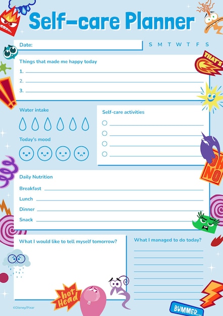 Inside Out 2 Wellbeing Planner