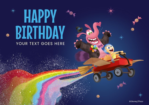 Vector inside out birthday card