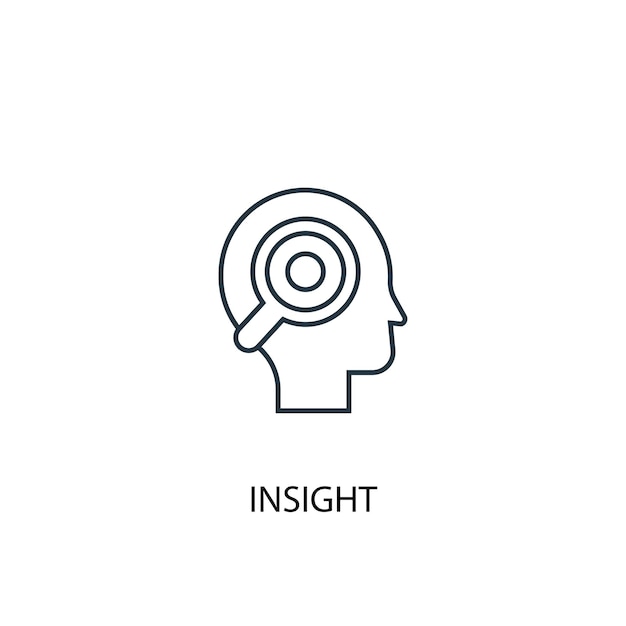 Insight concept line icon. Simple element illustration. insight concept outline symbol design. Can be used for web and mobile UI/UX