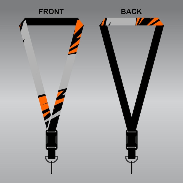 Vector inspirasi desain lanyard untuk perusahaan anda desain tali nametag keren eps.10 full vector
