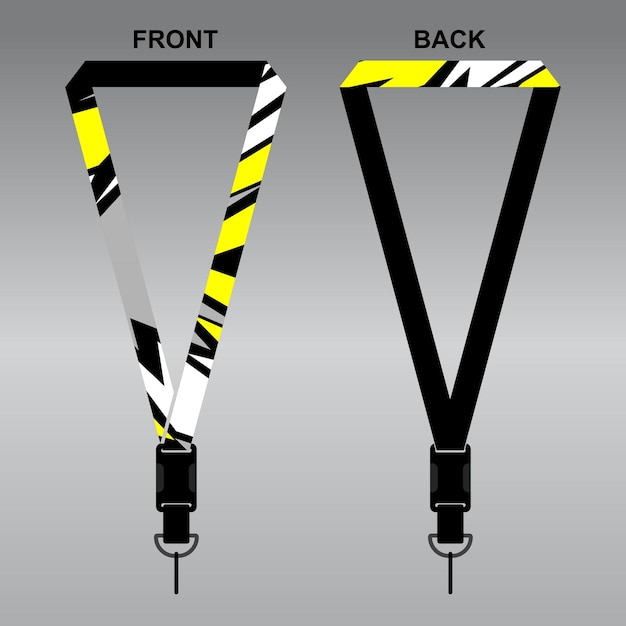 Vector inspirasi desain lanyard untuk perusahaan anda desain tali nametag keren eps.10 volledige vector