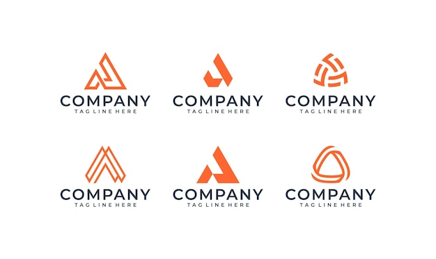 Inspiratie Letter A Logo Design Bundel Vector