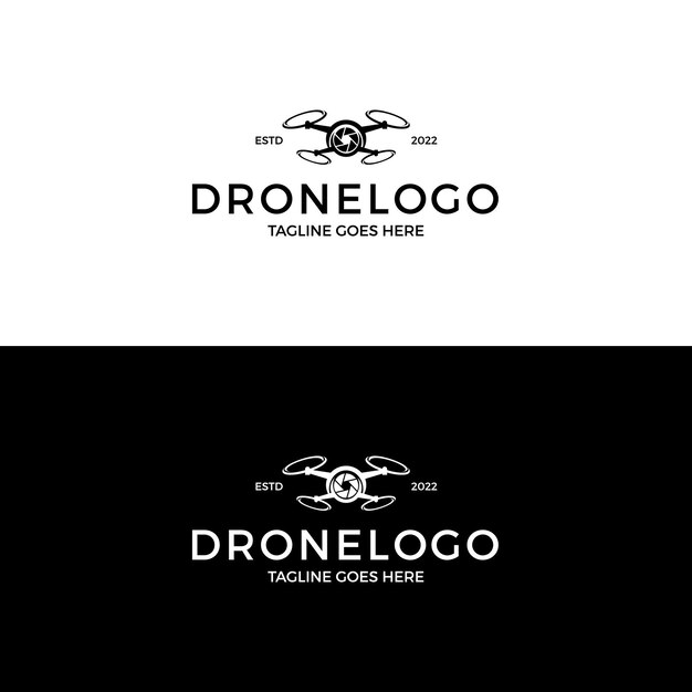 Vector inspiratie voor drone-logo-ontwerp