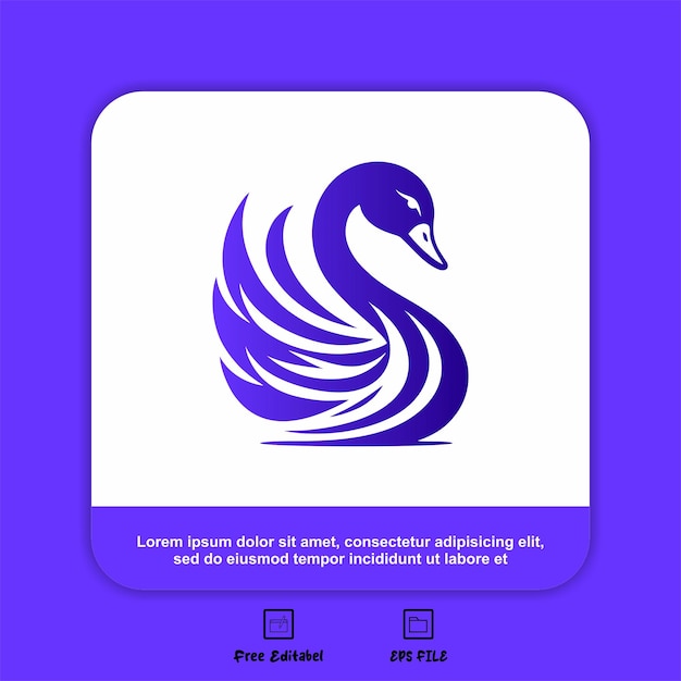 Inspiratie voor een mooi zwaan logo icoon geschikt voor uw bedrijf