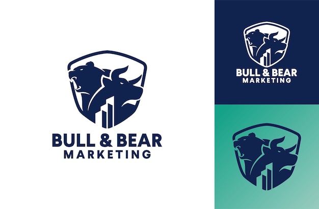 Inspiratie voor het bull and bear marketing logo