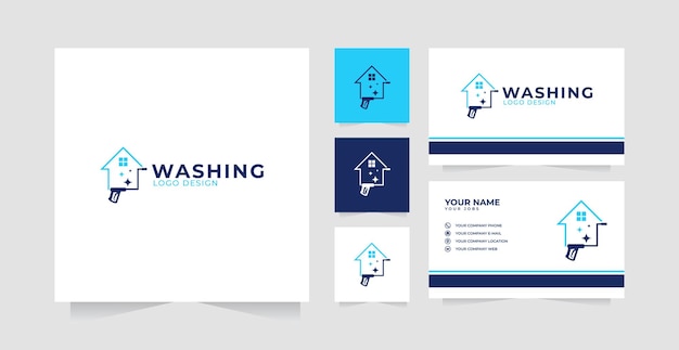 Inspiratie voor logo-ontwerp en visitekaartje wassen