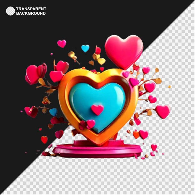 Vector inspiration for beautiful 3d love icon illustrations