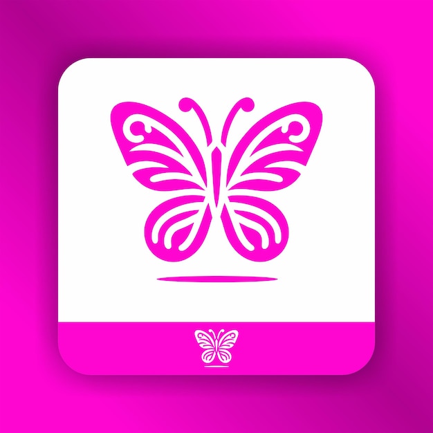 Inspiration for a beautiful butterfly logo in pink suitable for your business