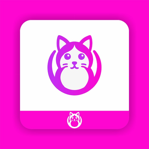 inspiration for a beautiful pink cat logo suitable for your business mascot