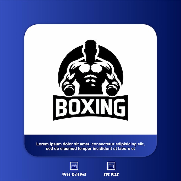 Vector inspiration for the boxing studio logo icon