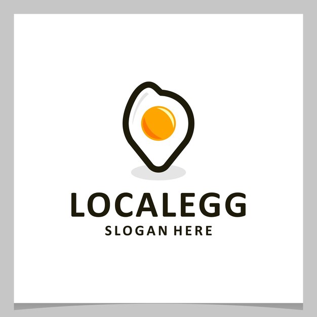 Vector inspiration logo design egg with location logo. premium vector