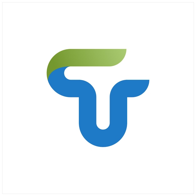 Logo di ispirazione lettera iniziale t astratto con stile tecnologico e icone di colore gradiente per le imprese