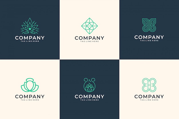 Inspirational gradient logo bundle