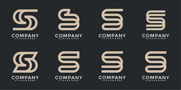 Inspirational letter s monogram logo design template