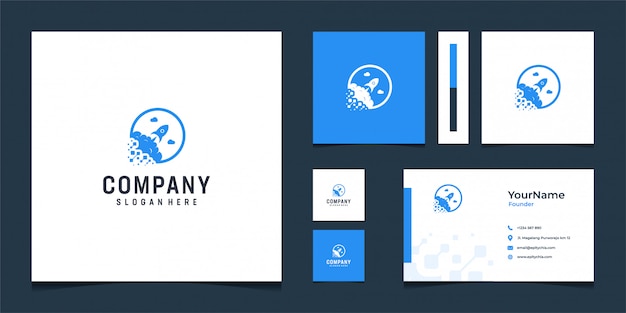 Inspirational logo bundle in abstract shape