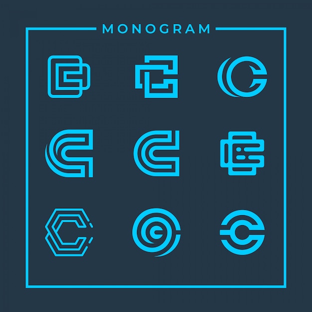 Monogramma ispiratore lettera c design