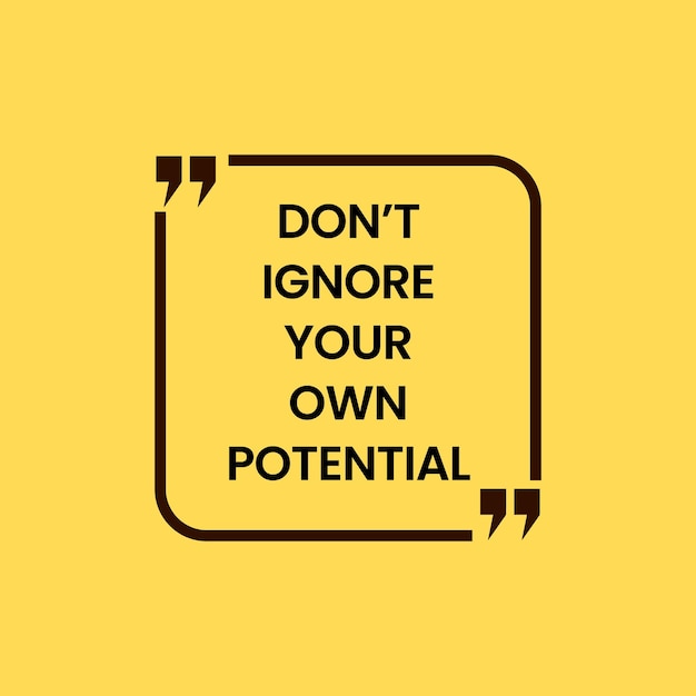 Inspirational quote with yellow background