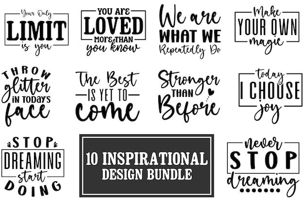 Vector inspirational svg design bundle