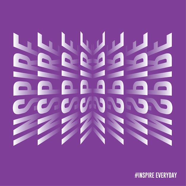 Inspire calligraphy pattern Isolated on purple background