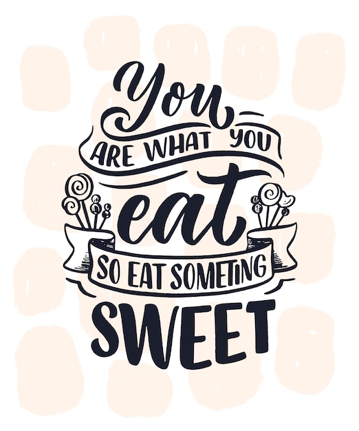 Inspired lettering quote illustration