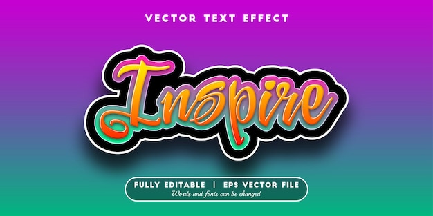 Vector inspireer teksteffect met bewerkbare lettertypestijl