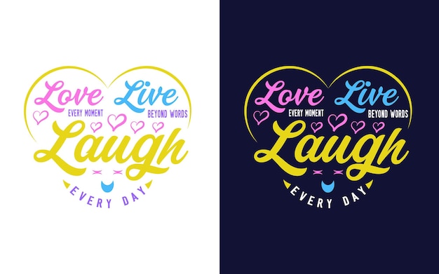 Inspirerend en motiverend citaat over liefde typografie ontwerp voor sticker tshirt mok print
