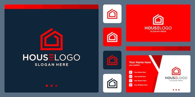 Inspirerend gebouw logo. premium vector