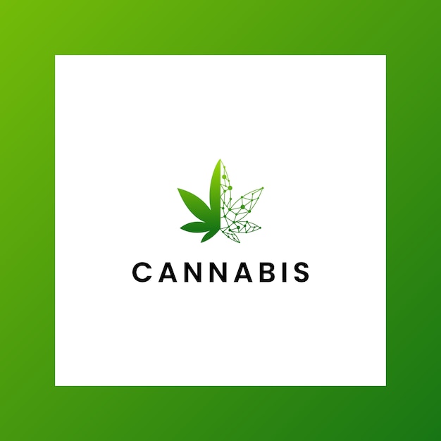 Logo ispiratore cbd, marijuana, cannabis