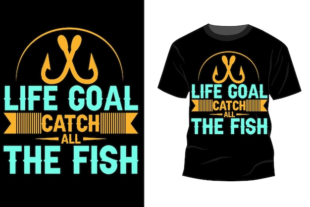 Citazione ispiratrice di motivazione con testo tshirt da pesca tshirt tipografia vettoriale