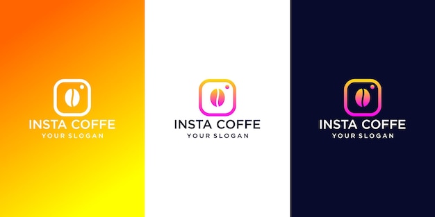 Дизайн логотипа insta coffe