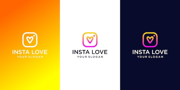 Vector insta love logo design