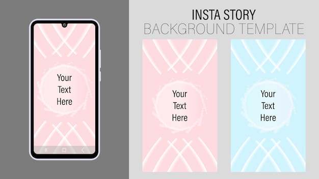 Vector insta story background template