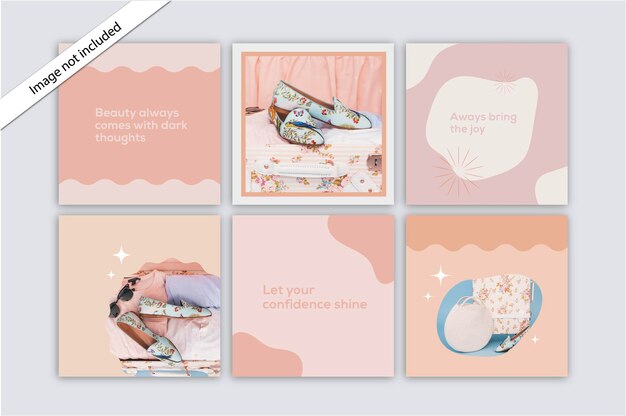 Vector instagram beauty post template