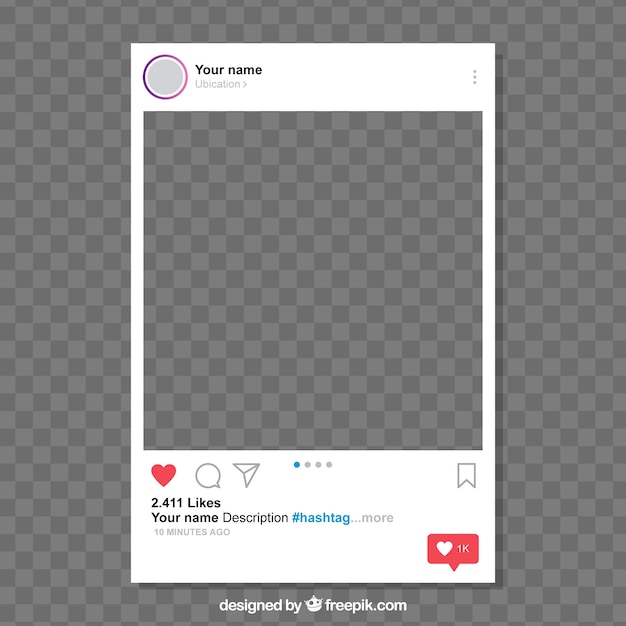 Instagram-bericht met transparante achtergrond