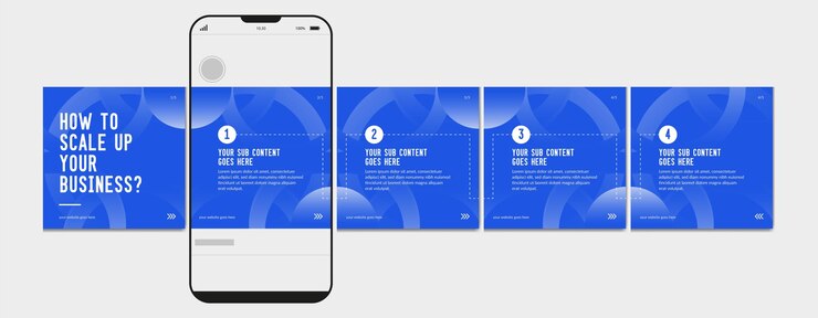 Vector instagram carousel template and social media post layout design set of business carousel post